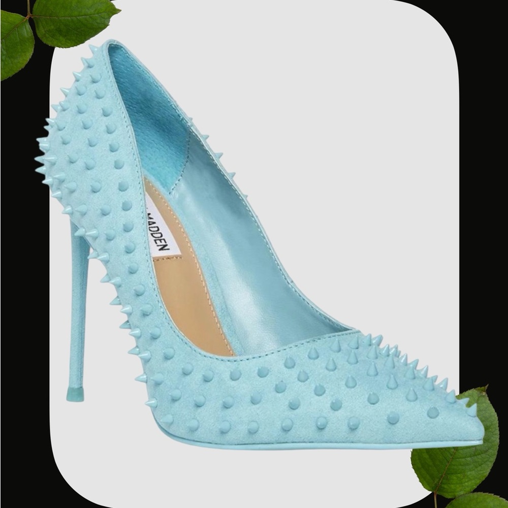 Steve Madden SIZE 8 Vala Blue Spiked Women's Heels - Picture 7 of 7